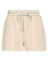 Eleventy Woman Shorts & Bermuda Shorts Beige Size S Cotton, Viscose