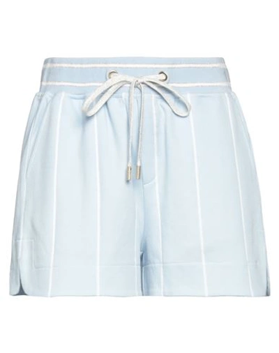Eleventy Woman Shorts & Bermuda Shorts Sky Blue Size L Cotton, Viscose