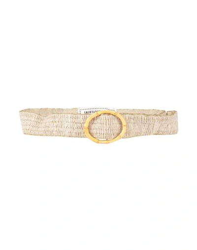 Shirtaporter Woman Belt Gold Size M/l Polyester In Gray