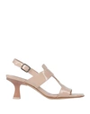 Zinda Woman Sandals Light Pink Size 10 Leather