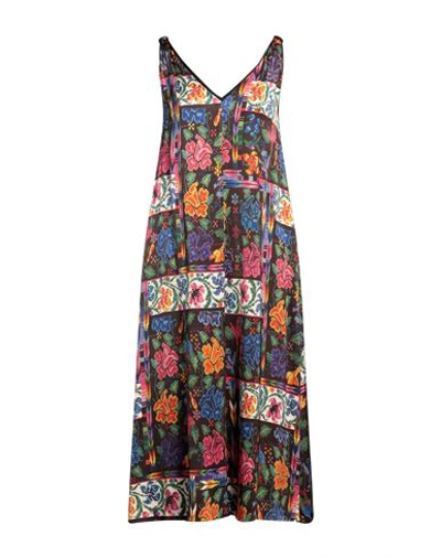 Shirtaporter Woman Midi Dress Black Size 4 Viscose, Elastane