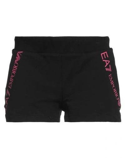 Ea7 Woman Shorts & Bermuda Shorts Black Size Xl Cotton, Elastane