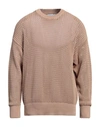 Amish Man Sweater Sand Size L Cotton In Beige