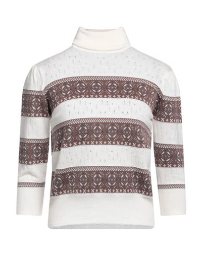 Eleventy Woman Turtleneck Brown Size S Wool In Brown