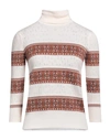 Eleventy Woman Turtleneck Beige Size M Wool In Beige
