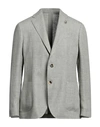 LARDINI LARDINI MAN BLAZER MILITARY GREEN SIZE 44 LINEN, WOOL