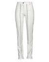 Masnada Woman Pants White Size 8 Cotton