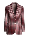 THOM BROWNE THOM BROWNE WOMAN BLAZER BRICK RED SIZE 6 WOOL