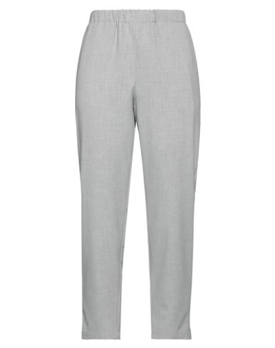 Ottod'ame Woman Pants Light Grey Size 6 Polyester, Viscose, Elastane