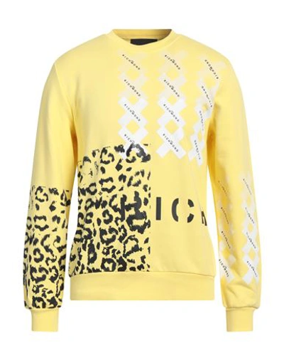 John Richmond Man Sweatshirt Yellow Size Xxl Cotton