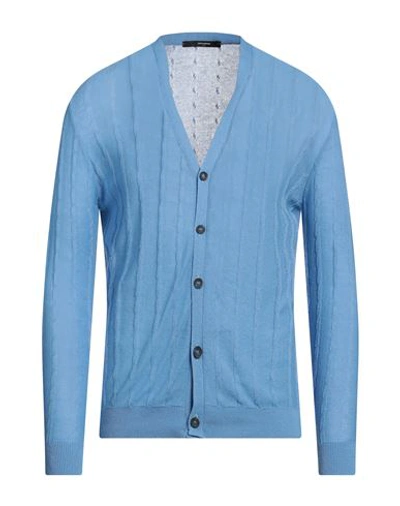 Takeshy Kurosawa Man Cardigan Azure Size Xxl Cotton, Acrylic In Blue