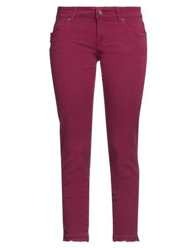 Roy Rogers Roÿ Roger's Woman Pants Magenta Size 30 Cotton, Elastane