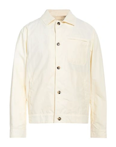 Paoloni Man Shirt Cream Size 40 Polyamide, Cotton In White