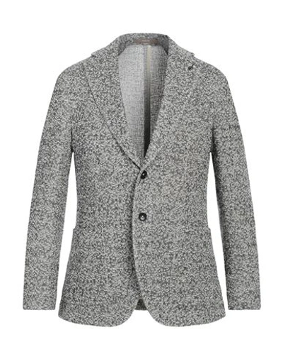 Paoloni Man Blazer Light Grey Size 44 Cotton, Polyester