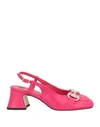 MARIAN MARIAN WOMAN PUMPS MAGENTA SIZE 8 LEATHER