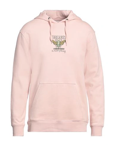 Vans Man Sweatshirt Light Pink Size M Cotton, Polyester