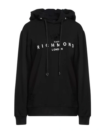 John Richmond Woman Sweatshirt Black Size Xl Cotton