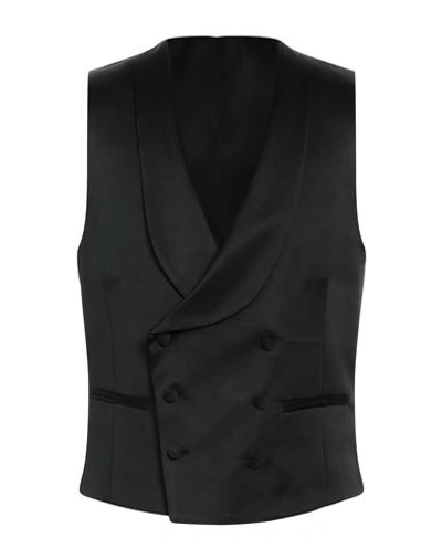 Paoloni Man Vest Black Size 44 Polyester