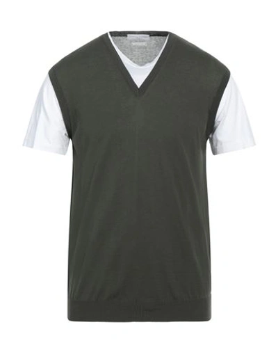 Daniele Fiesoli Man Sweater Military Green Size Xl Cotton
