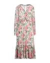 Twinset Woman Midi Dress Pink Size M Polyester