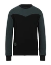 Mr & Mrs Italy Man Sweatshirt Black Size 38 Virgin Wool, Cotton, Lyocell In Black