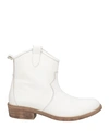 Twinset Woman Ankle Boots White Size 10 Calfskin