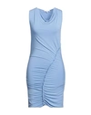 Patrizia Pepe Cowl-neck Midi Dress In Blue