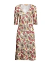 Siyu Woman Midi Dress Pastel Yellow Size 4 Viscose, Elastane In Yellow