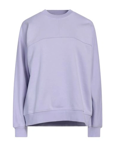 Karl Lagerfeld Woman Sweatshirt Lilac Size M Organic Cotton, Recycled Polyester In Purple