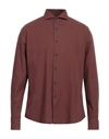 Xacus Man Shirt Brick Red Size 16 ½ Cotton