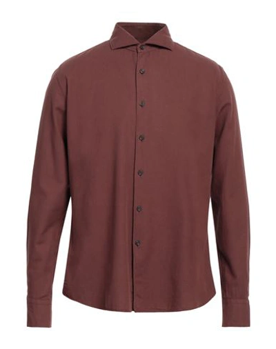 Xacus Man Shirt Brick Red Size 16 ½ Cotton