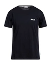Berna Man T-shirt Navy Blue Size Xxl Cotton In Black