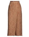 Masnada Woman Pants Brown Size 10 Linen, Viscose In Brown