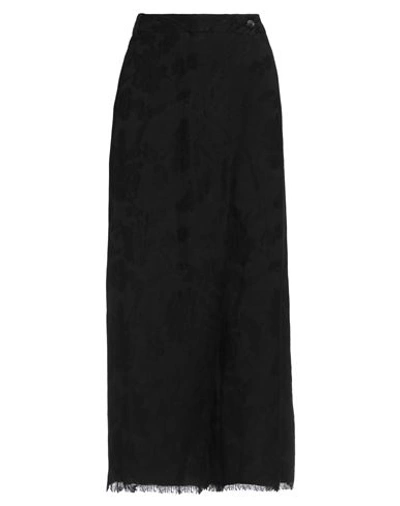 Masnada Woman Pants Black Size 4 Linen, Viscose