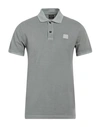 Paul & Shark Man Polo Shirt Grey Size S Cotton In Grey