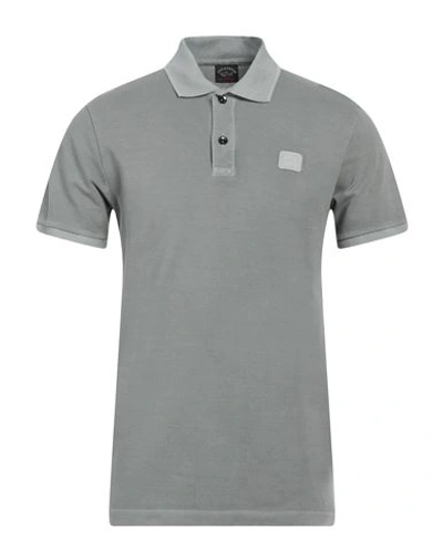 Paul & Shark Man Polo Shirt Grey Size S Cotton