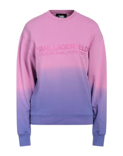 Karl Lagerfeld Woman Sweatshirt Pink Size L Cotton