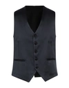 PAOLONI PAOLONI MAN TAILORED VEST MIDNIGHT BLUE SIZE 44 POLYESTER