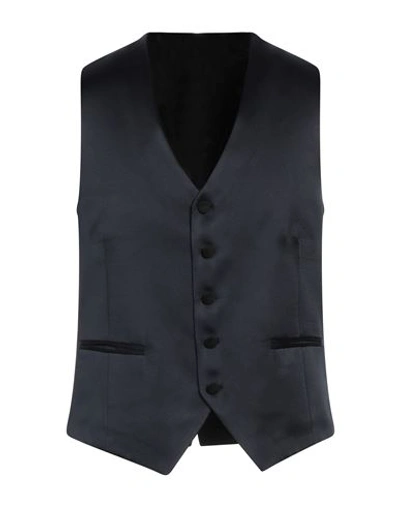 Paoloni Man Vest Midnight Blue Size 44 Polyester