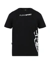 Plein Sport Man T-shirt Black Size M Cotton, Elastane In Black