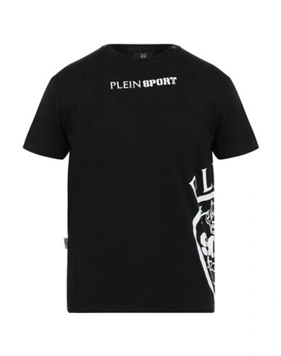 Plein Sport Man T-shirt Black Size L Cotton, Elastane