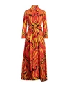 Connor & Blake Woman Maxi Dress Ocher Size L Cotton In Yellow