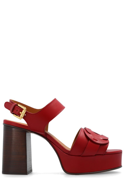 See By Chloé Loys Heeled Sandals In Red