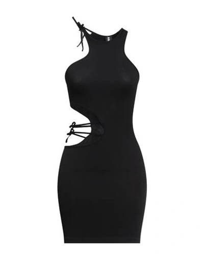 Andreädamo Andreādamo Woman Mini Dress Black Size L/xl Polyamide, Elastane