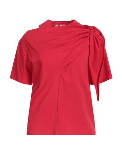 Rose A Pois Rosé A Pois Woman T-shirt Red Size 8 Cotton, Elastane