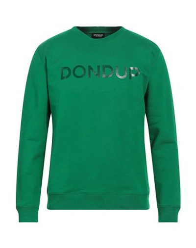 Dondup Man Sweatshirt Green Size Xxl Cotton, Elastane