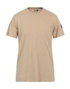 Berna Man T-shirt Sand Size L Cotton In Beige