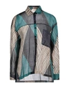 Siyu Woman Shirt Black Size 8 Ramie In Black