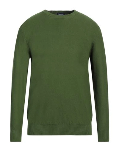 Drumohr Man Sweater Green Size 40 Cotton
