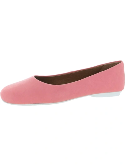 Gentle Souls By Kenneth Cole Eugene Travel Womens Suede Slip On Ballet Flats In Pink
